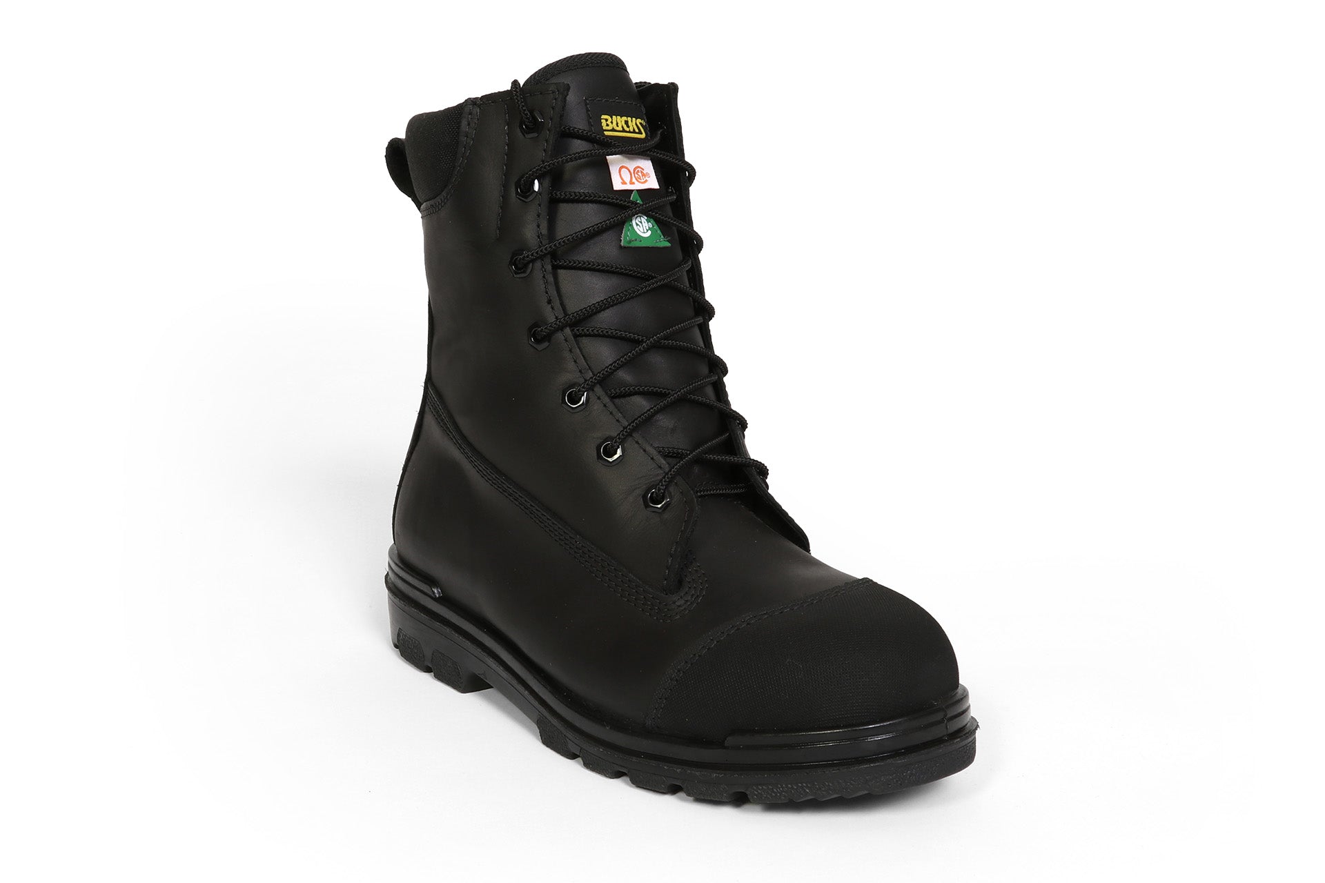 Lace up shop steel toe boots